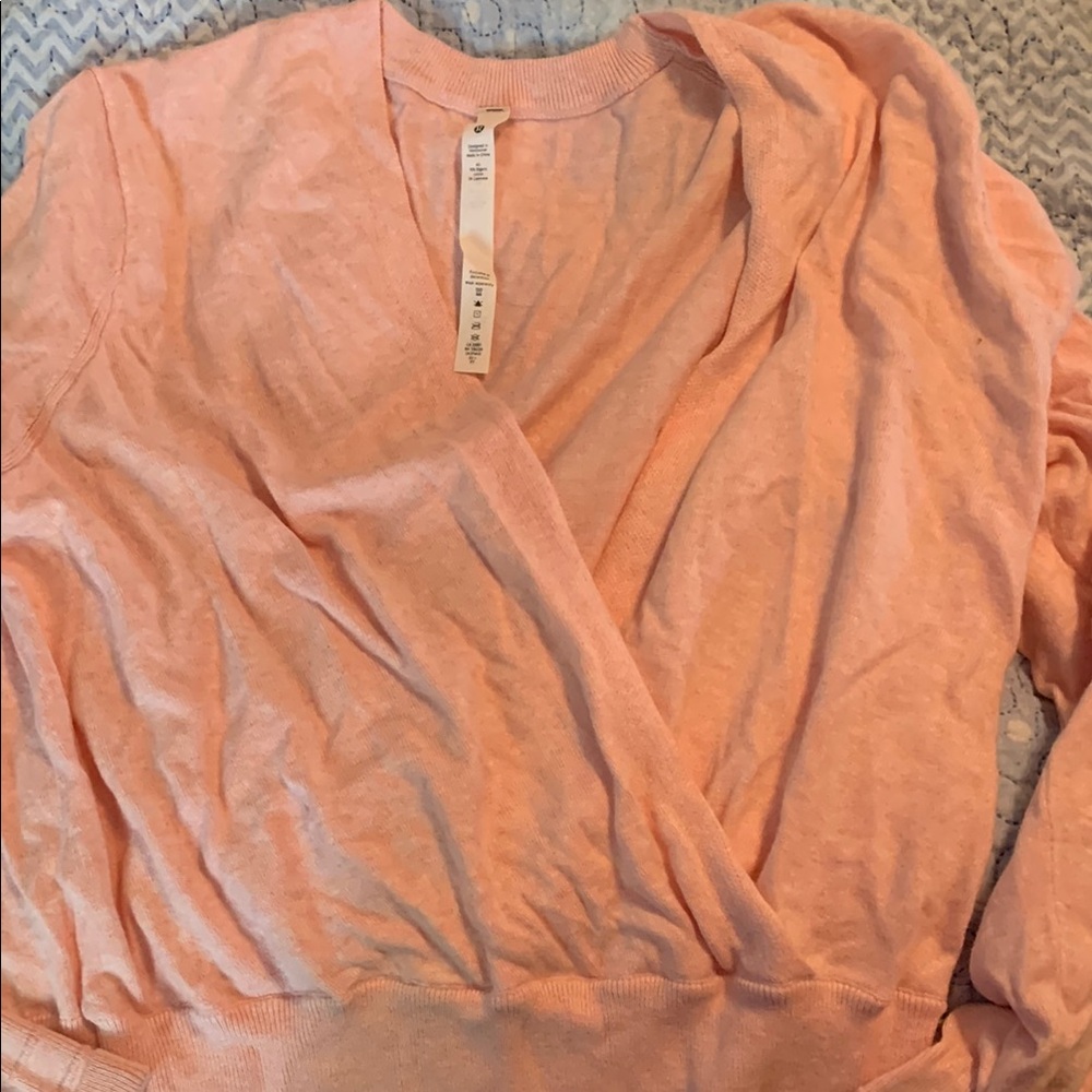 Lululemon Pink Knit Cardigan